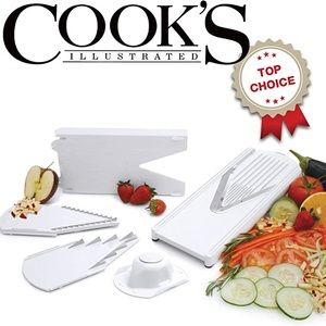 Mandolin Made in Germany, surgical-grade stainless-steel blades.